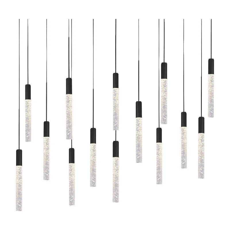 Low - voltage track lighting for safetyMagic 14-Light 40" LED Linear Multi Pendant