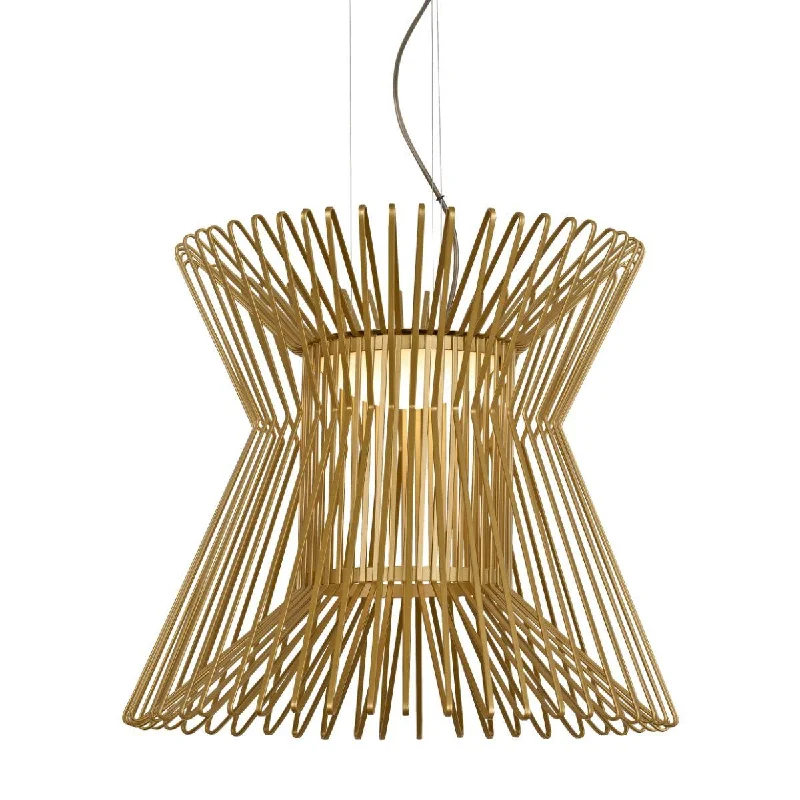 Industrial Pendant Lighting for Machine ShopsSyrma 22 in. LED Pendant Light 3000K Gold Finish Industrial Pendant Lighting for Machine ShopsSyrma 22 in. LED Pendant Light 3000K Gold Finish