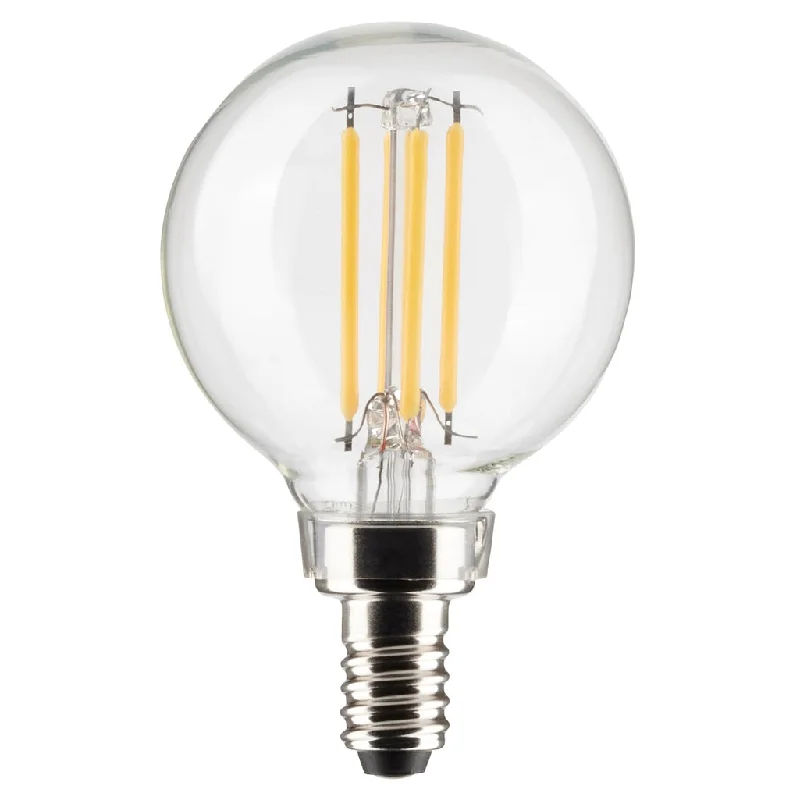 Industrial Lighting for Textile Mills4 Watt G16.5 LED - Clear - Candelabra Base - 5000K - 120 Volt - 2-Pack - 12-Pack