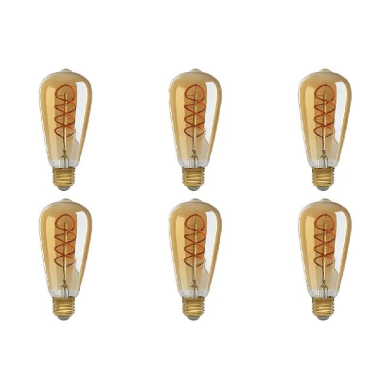 Energy - Efficient Industrial Lighting for Cost - Savings4.5W ST19 LED - Amber - Medium base - 2000K - 260 Lumens - 120V - 6-Pack Energy - Efficient Industrial Lighting for Cost - Savings4.5W ST19 LED - Amber - Medium base - 2000K - 260 Lumens - 120V - 6-Pack