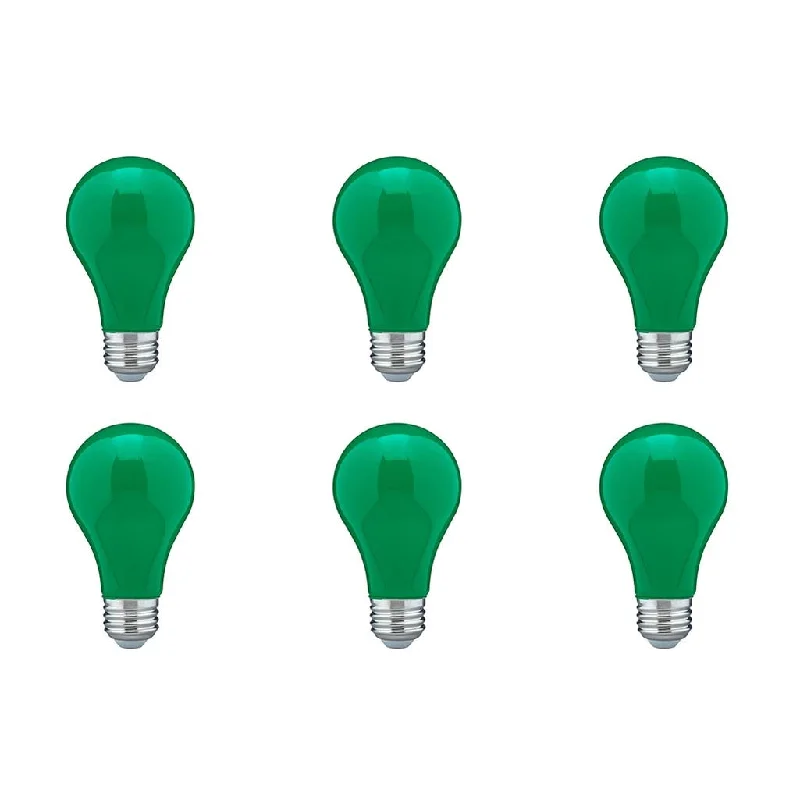 Energy - Efficient Industrial Lighting for Cost - Savings8W A19 LED - Ceramic Green - Medium base - 360 deg. Beam Angle - 120V - 6-Pack Energy - Efficient Industrial Lighting for Cost - Savings8W A19 LED - Ceramic Green - Medium base - 360 deg. Beam Angle - 120V - 6-Pack