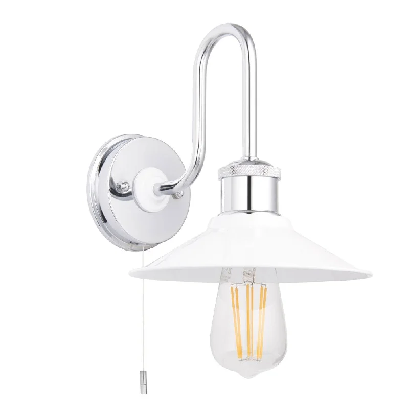 Energy - efficient track lighting fixturesleather wall lamps with a distressed texture for a rugged and stylish lookRegency 1Lt Bathroom Wall Light IP44 - Chrome