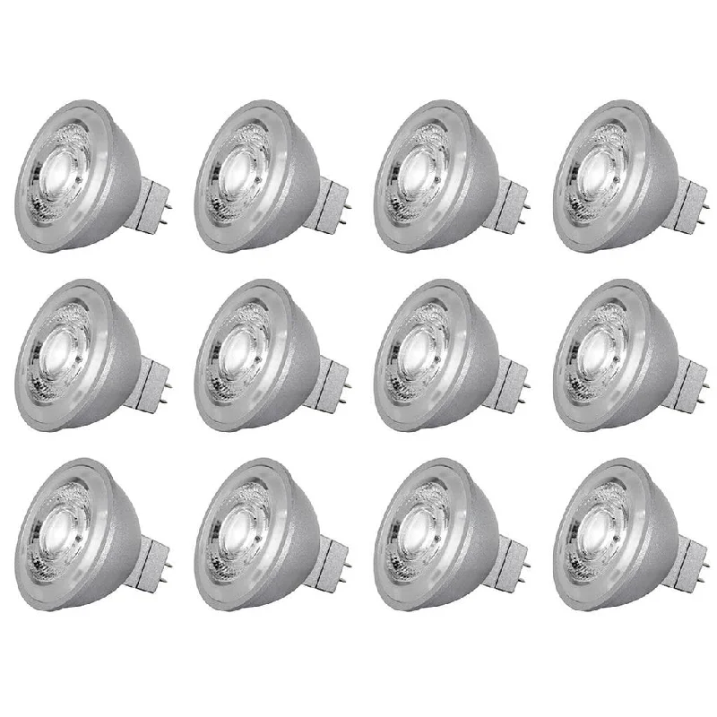 Industrial Lighting for Electronics Manufacturing8W - LED MR16 - 3000K - 40 deg. beam spread - GU5.3 base - 12V AC/DC - 12-Pack