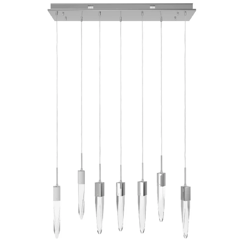 Industrial Wall - Mounted Lighting for Workshop WallsAspen Seven Light Pendant