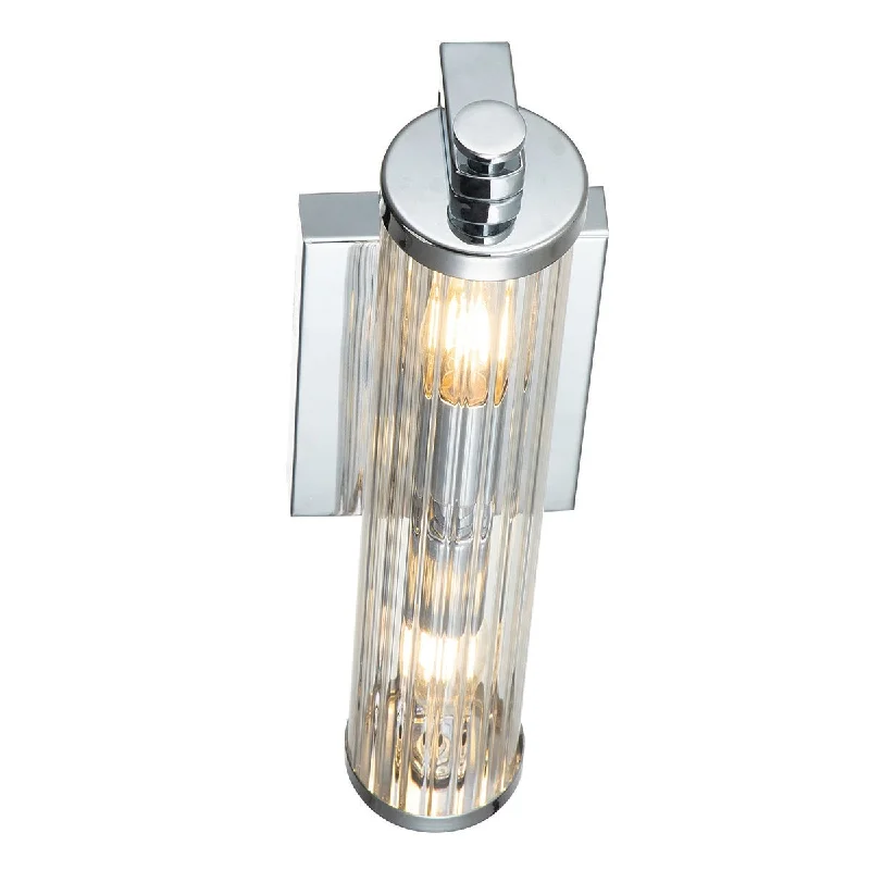 Adjustable track lighting for living roomscoastal style wall lamps with nautical elements for beachfront homesAzores 2/4Lt Bathroom Wall Light IP44 – Polished Chrome/ Brass