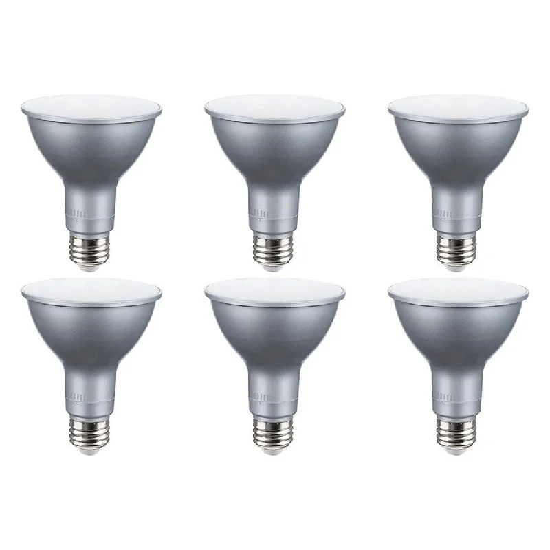 Industrial Wall - Mounted Lighting for Workshop Walls15 Watt PAR30LN High Lumen LED - Long Neck - 27K/30K/35K/40K/50K CCT Selectable - Medium Base - 120 Volt - 6-Pack