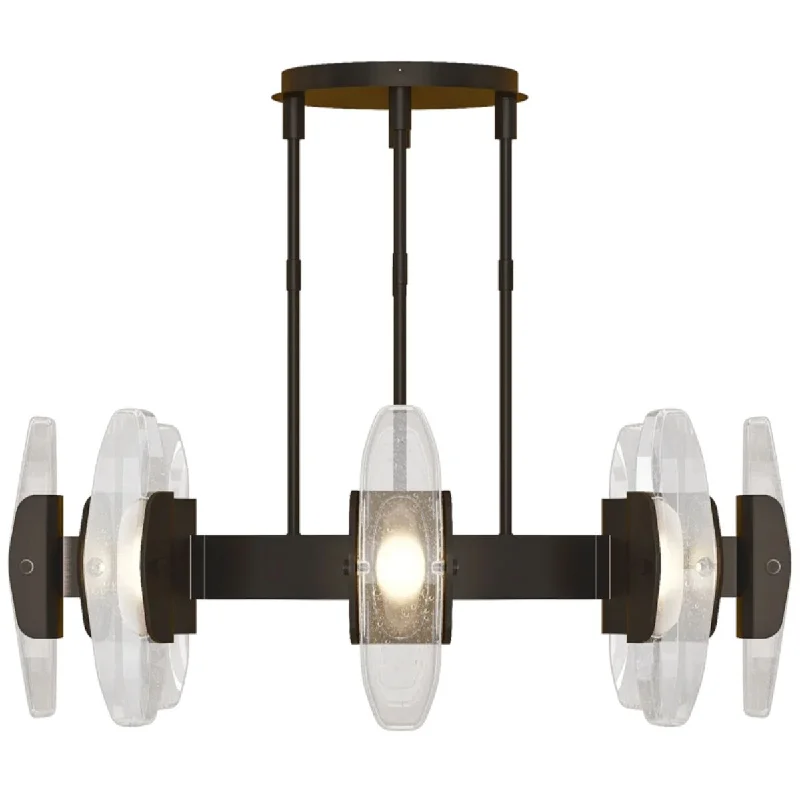 Industrial Lighting for Textile MillsWythe 39 in. 8 Lights LED Chandelier Dark Bronze finish