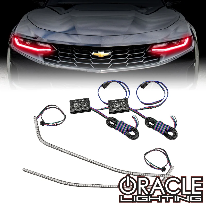 Track lighting with a decorative track designORACLE Lighting 2019-2023 Chevrolet Camaro ColorSHIFT Surface Mount Headlight DRL Modules