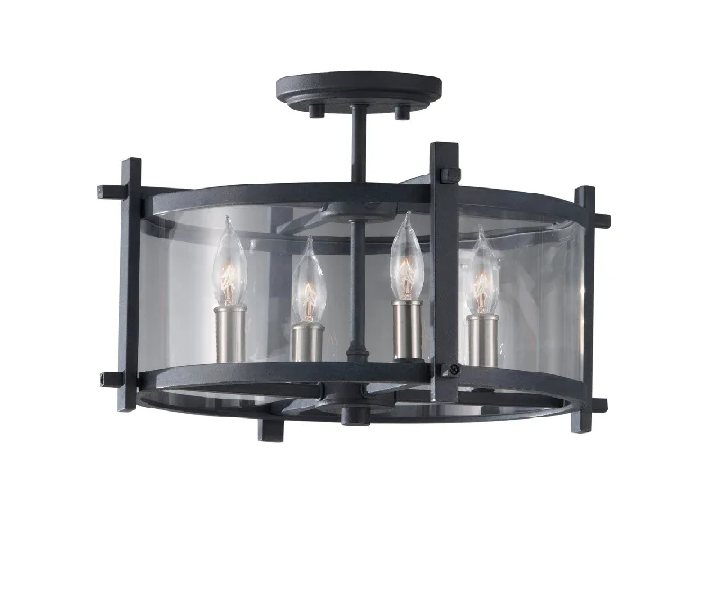 Track lighting with adjustable armsEthan Semi Flush Mount Light