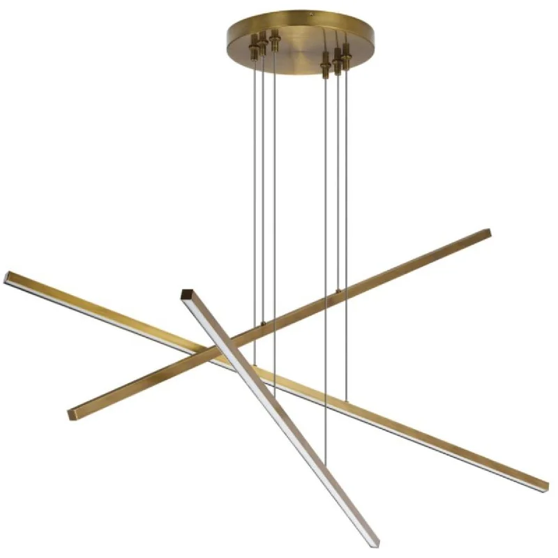 Industrial Lighting for Textile MillsEssence 50 in. 3 Lights LED Chandelier Gold Finish Industrial Lighting for Textile MillsEssence 50 in. 3 Lights LED Chandelier Gold Finish