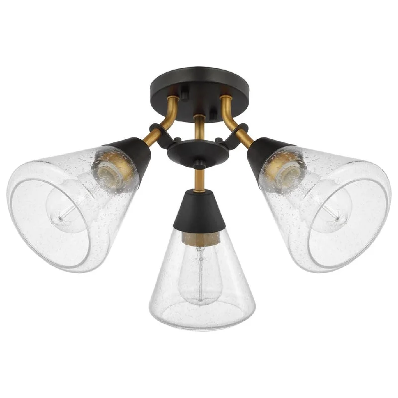 Industrial Pendant Lighting for Machine ShopsSTARLIGHT 3 LIGHT SEMI FLUSH