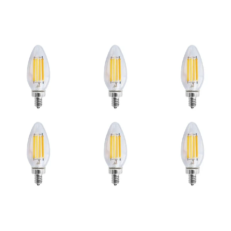 Industrial Lighting with High CRI (Color Rendering Index) for True Color Perception8W C11 LED - Clear - Candelabra base - 3000K - 90 CRI - 760 Lumens - 120V - 6-Pack Industrial Lighting with High CRI (Color Rendering Index) for True Color Perception8W C11 LED - Clear - Candelabra base - 3000K - 90 CRI - 760 Lumens - 120V - 6-Pack