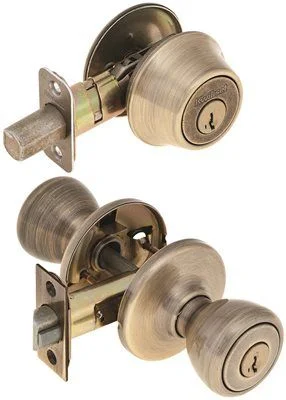 Track lighting with a brushed nickel finishSmartkey Tylo Entry/Deadbolt Set Us5 Antique Brass