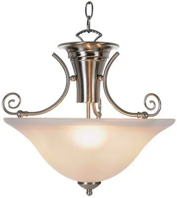 Rustic track lighting for farmhouse decorWellington 3-Light Pendant Fixture Brushed Nickel 16-1/4 Inch  Uses 3 60-Watt Incandescent Medium Base Lamps