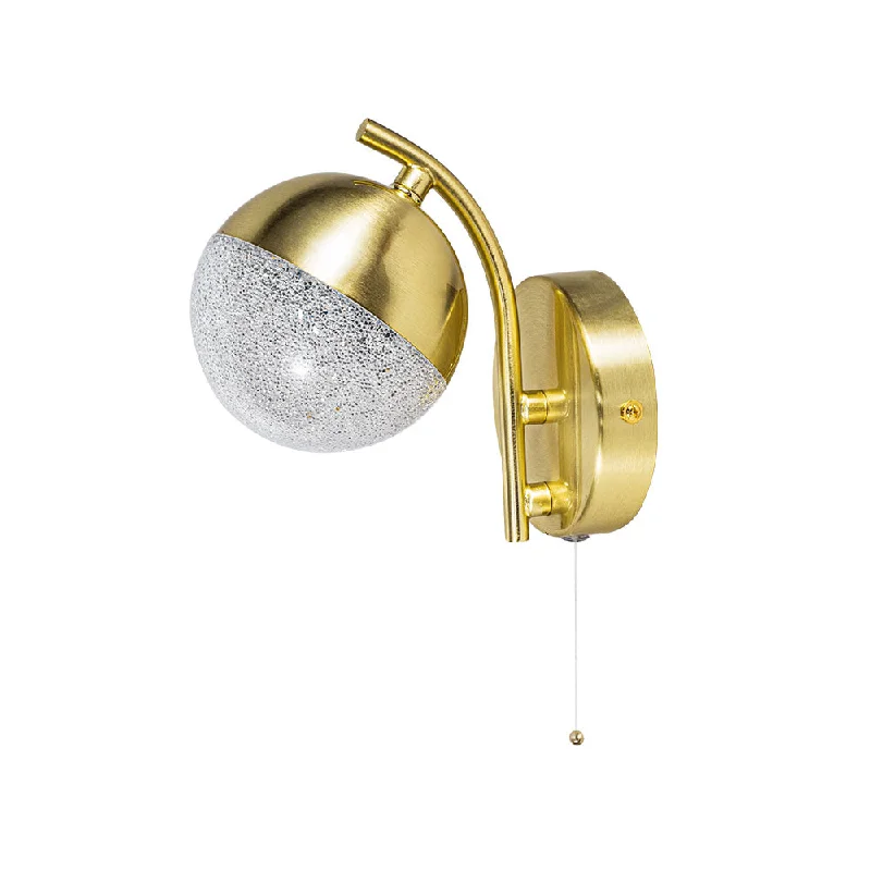 Smart track lighting with voice controlmid - century modern wall lamps with iconic shapes for a stylish studyDew 1Lt Bathroom Wall Light IP44 - Satin Brass/Polished Chrome
