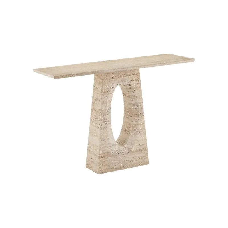 Track lighting for highlighting bookcasesDemi Travertine Console Table