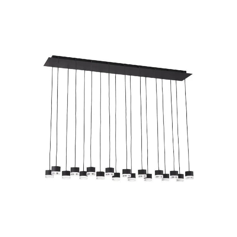 Explosion - Proof Industrial Lighting for Hazardous LocationsGable 45 in. 18 Lights LED Chandelier 120V Black Finish