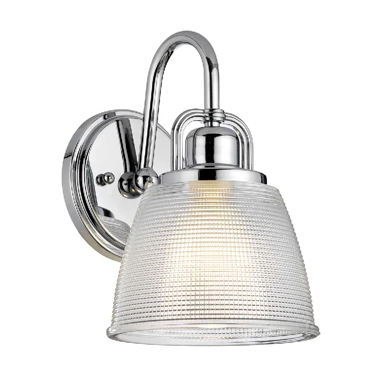 Waterproof track lighting for bathroomsgothic style wall lamps with dark finishes for a mysterious libraryDublin 1Lt Bathroom Wall Light IP44 – Polished Chrome/ Natural Brass