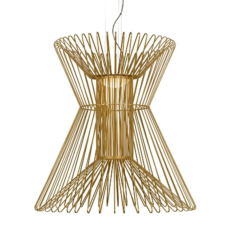 Industrial Lighting for Automotive Manufacturing PlantsSyrma Grande36 in. LED Pendant Light 3000K Gold Finish Industrial Lighting for Automotive Manufacturing PlantsSyrma Grande36 in. LED Pendant Light 3000K Gold Finish