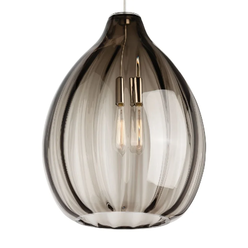 Durable Industrial Lighting for Harsh EnvironmentsHarper 16 in. LED Pendant Light Satin Nickel Finish Smoke Glass Durable Industrial Lighting for Harsh EnvironmentsHarper 16 in. LED Pendant Light Satin Nickel Finish Smoke Glass