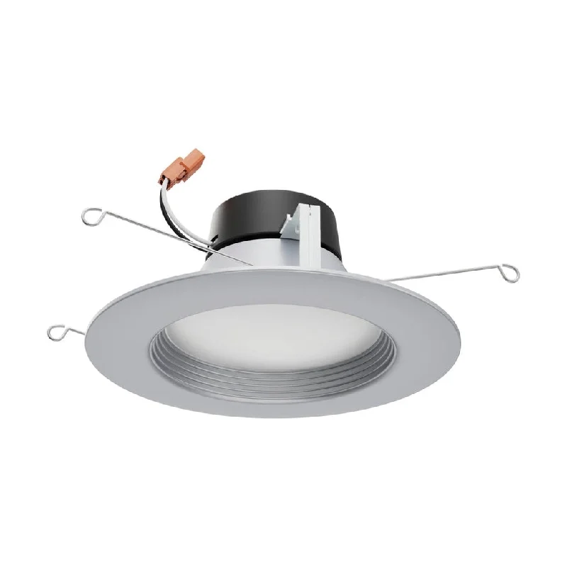 Low - Bay Industrial Lighting Fixtures for Small Factories9W - LED Downlight Retrofit - 5 Inch - 6 Inch - CCT Selectable - 120Vs - Dimmable - Brushed Nickel Finish