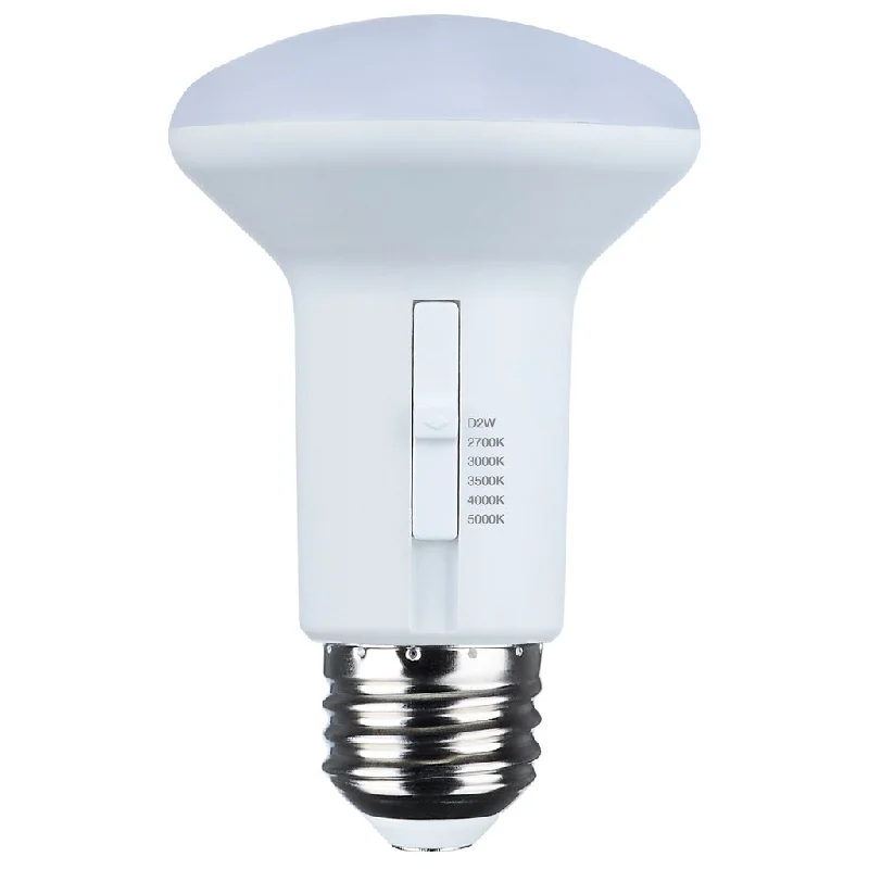 Industrial Exit Sign Lighting for Quick Evacuation5.8 Watt R20 LED - 27K/30K/35K/40K/50K CCT Selectable - Dim to Warm - White Finish - 120 Volt - 12-Pack