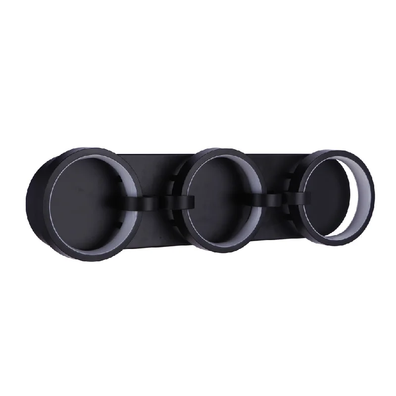 Industrial Lighting with High CRI (Color Rendering Index) for True Color PerceptionContext 3 Light LED Vanity in Flat Black