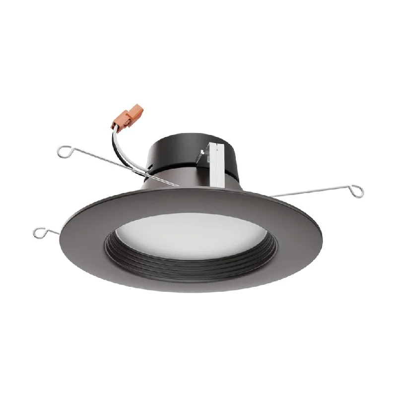 Shock - Resistant Industrial Lighting for Vibrating Machinery Areas9W - LED Downlight Retrofit - 5 Inch - 6 Inch - CCT Selectable - 120Vs - Dimmable - Bronze Finish