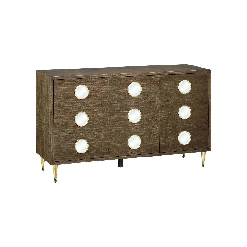 Track lighting with frosted glass shadesColette Cabinet