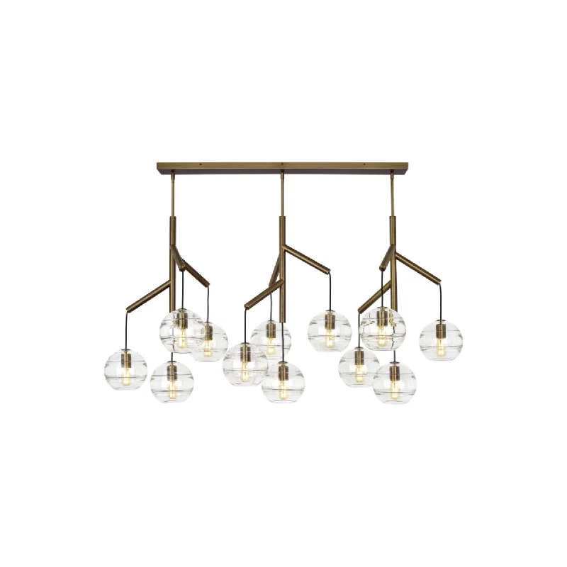 Durable Industrial Lighting for Harsh EnvironmentsSedona 63 in. 12 Lights LED Chandelier Aged Brass Finish Clear Glass Durable Industrial Lighting for Harsh EnvironmentsSedona 63 in. 12 Lights LED Chandelier Aged Brass Finish Clear Glass