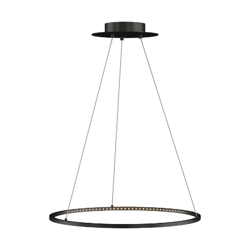 Industrial Wall - Mounted Lighting for Workshop WallsVellavi 24 in. Round LED Chandelier Black Finish Industrial Wall - Mounted Lighting for Workshop WallsVellavi 24 in. Round LED Chandelier Black Finish