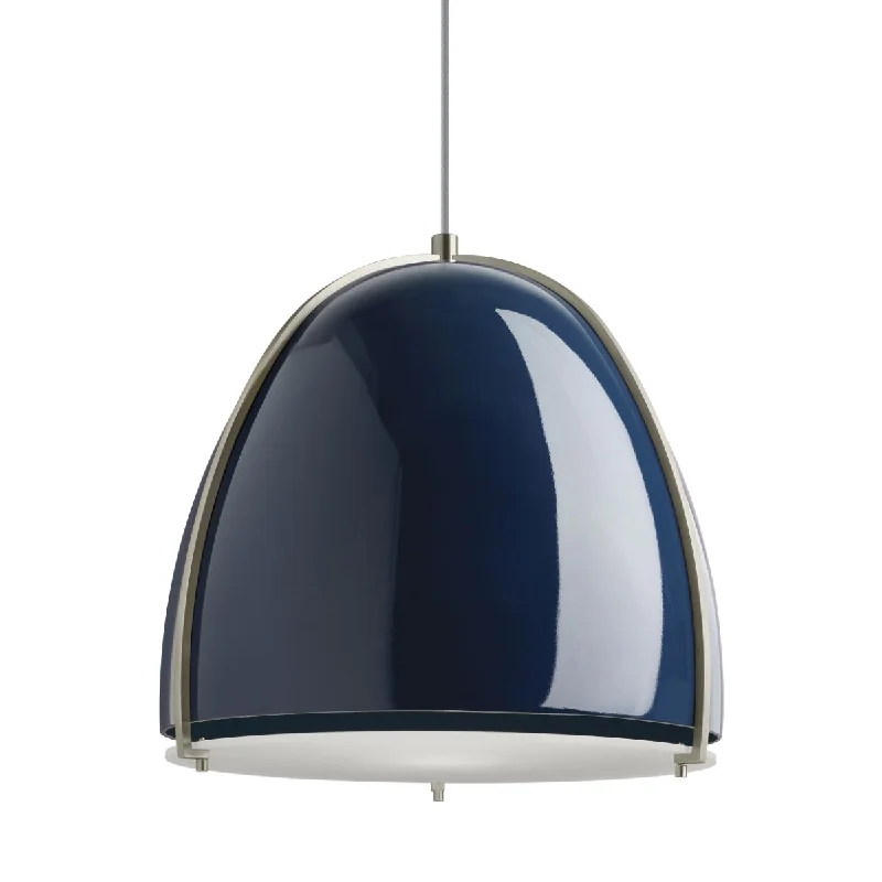 Industrial Ceiling - Mounted Lighting for Assembly PlantsParavo 15 in. LED Pendant Light Blue Finish Industrial Ceiling - Mounted Lighting for Assembly PlantsParavo 15 in. LED Pendant Light Blue Finish