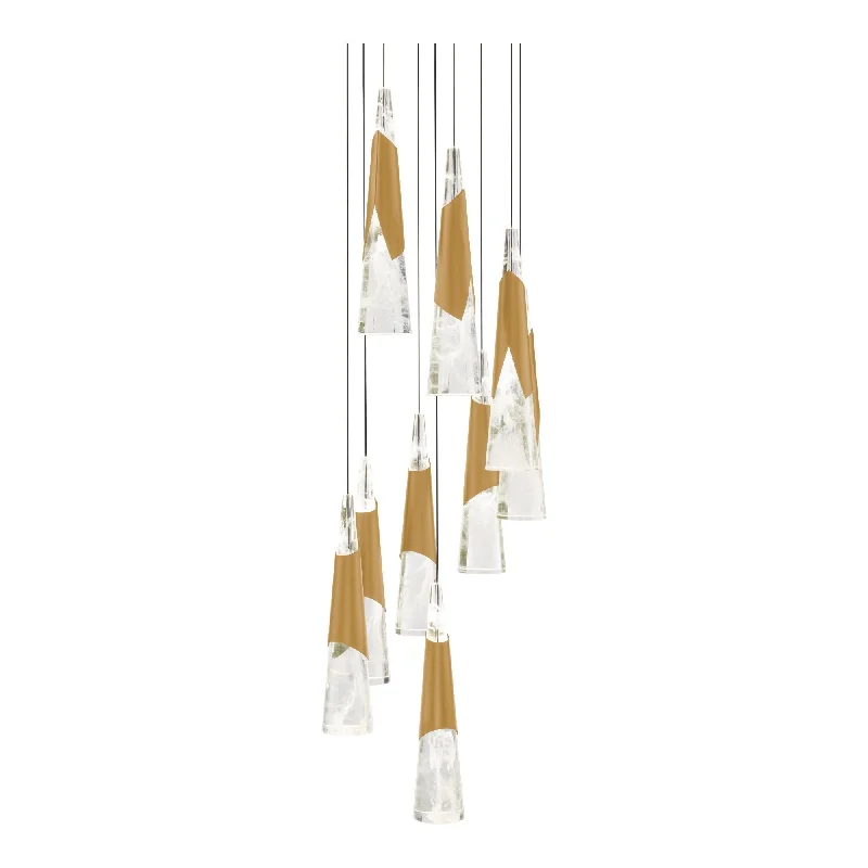 Track lighting for highlighting kitchen cabinetsKilt 9-Light 17" LED Round Multi Pendant