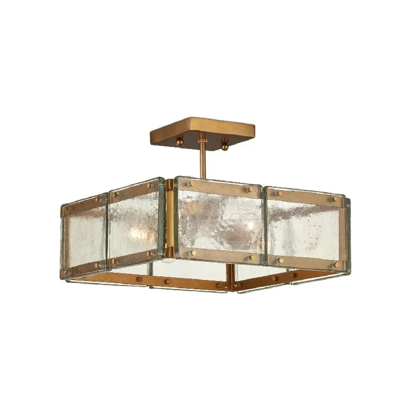 Track lighting with adjustable armsCountervail Square Semi-Flush Mount
