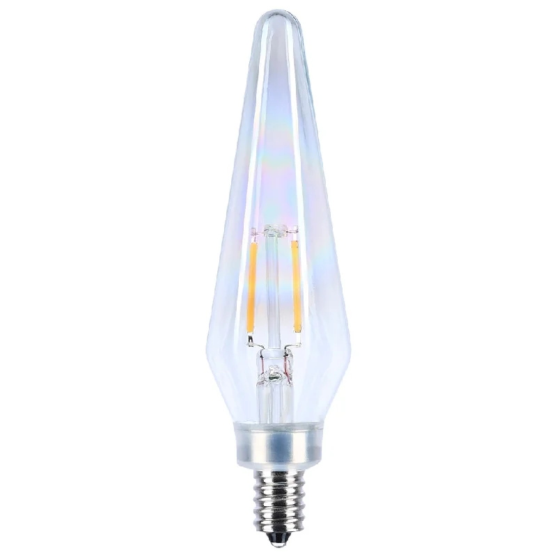 Explosion - Proof Industrial Lighting for Hazardous Locations2 Watt Prismatic HX11 LED - 2700K CCT - Candelabra Base - 120 Volt - Aurora Finish - 2-Card - 12-Pack