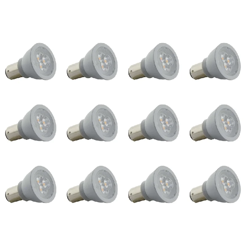 Durable Industrial Lighting for Harsh Environments3W - ALR12 LED - 3000K - Double Contact Base - 12V - 12-PACK