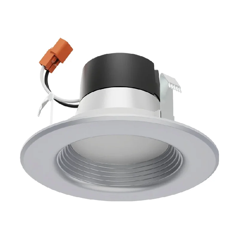 Industrial Lighting for Chemical Plants7W - LED Downlight Retrofit - 4 Inch - CCT Selectable - 120Vs - Dimmable - Brushed Nickel Finish
