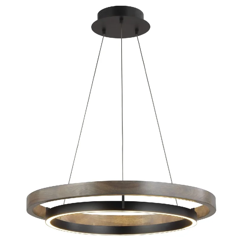 Industrial Lighting for Chemical PlantsGrace 30 in. LED Chandelier 3500K Black Finish