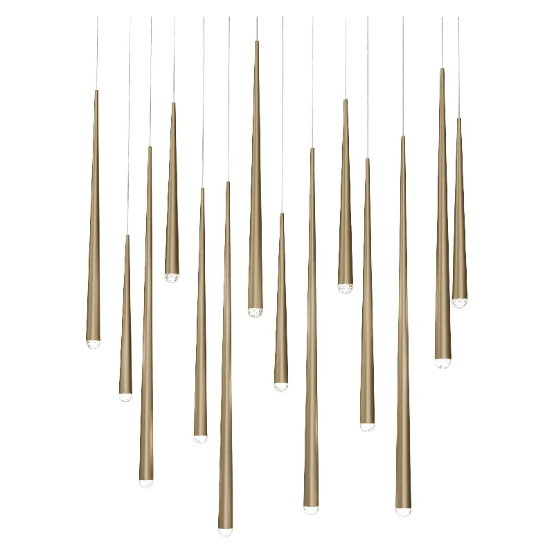 Track lighting for rental propertiesCascade 14-Light 40" LED Linear Multi Pendant
