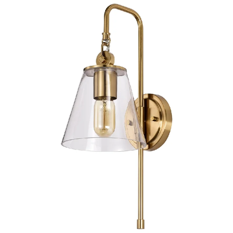 Industrial Lighting for Furniture FactoriesGLASS DOVER 1 LIGHT WALL SCONCE