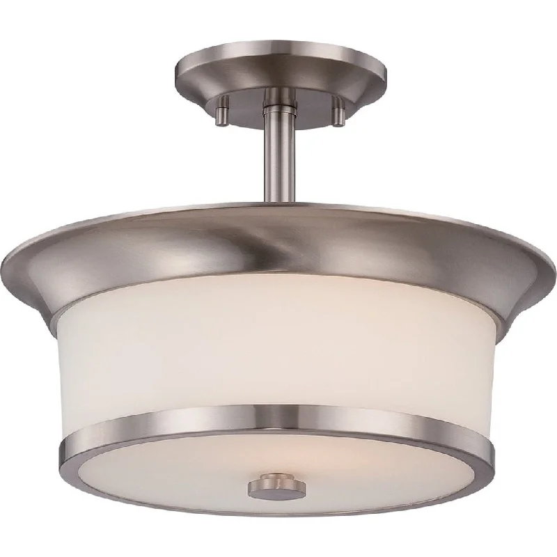 Industrial Lighting for Pharmaceutical ManufacturingMOBILI - 2 LIGHT SEMI FLUSH
