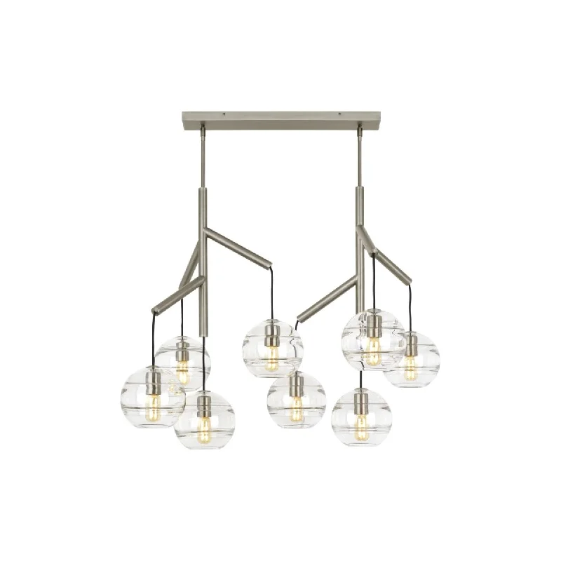 Waterproof Industrial Lighting for Wet AreasSedona 39 in. 8 Lights LED Chandelier Satin Nickel Finish Clear Glass Waterproof Industrial Lighting for Wet AreasSedona 39 in. 8 Lights LED Chandelier Satin Nickel Finish Clear Glass