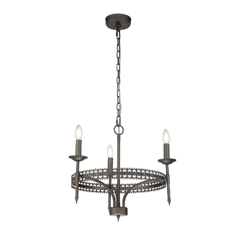 Rustic track lighting for farmhouse decorCrown 3Lt Multi-Arm Pendant