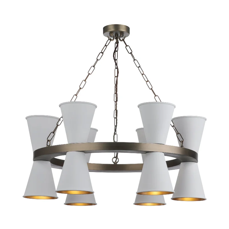 Modern track lighting with LED bulbsDavid Hunt Putney 12 Light Multi-Arm Pendant In Antique Brass Comes With Bespoke Shades