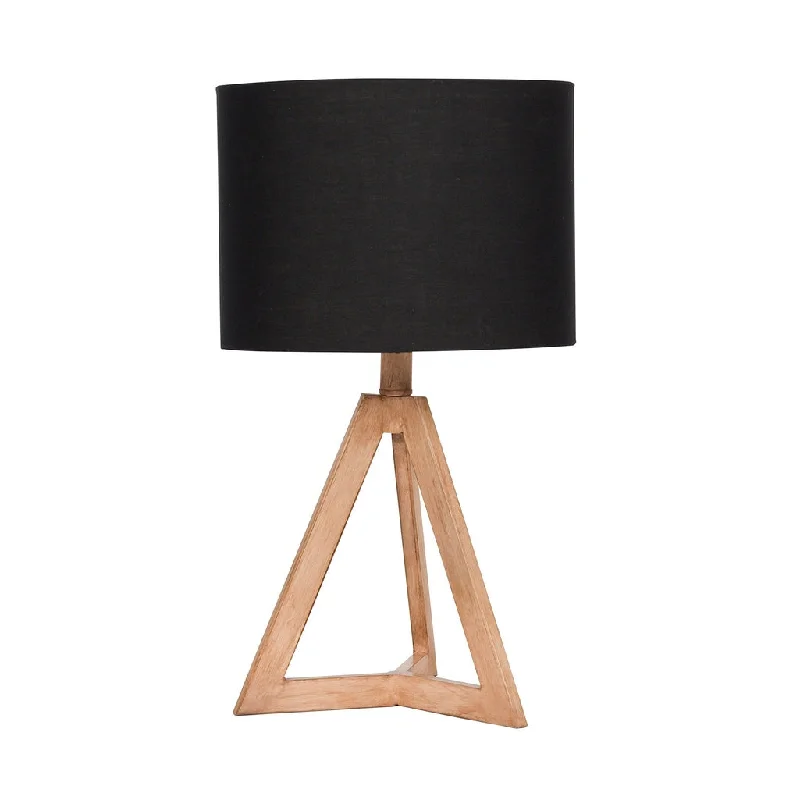 Color - Tunable Industrial Lighting for Special Applications1 Light Metal Mini Wood Base Accent Lamp in Natural Wood