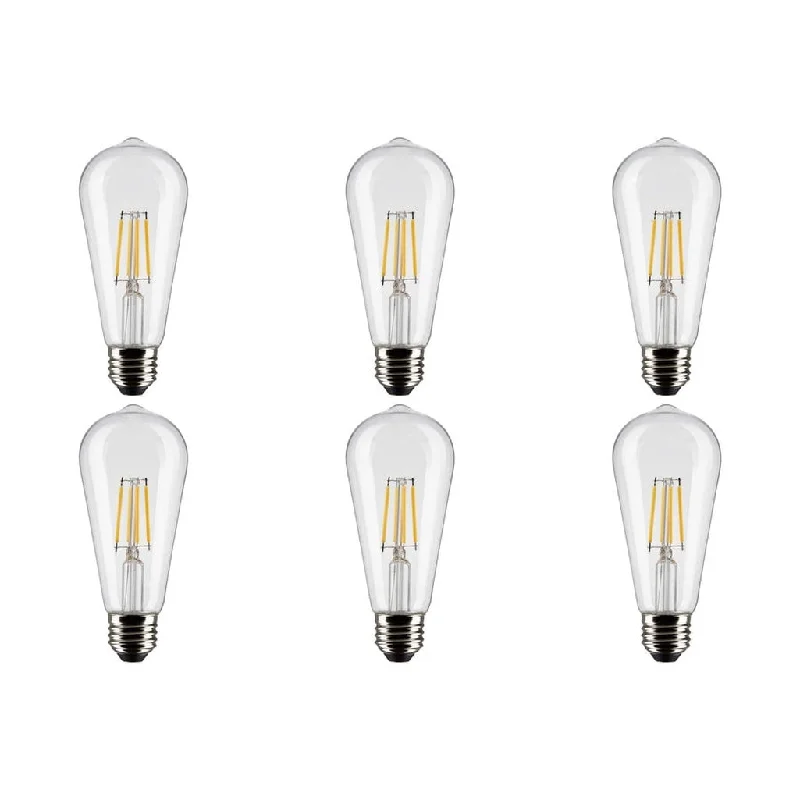 Durable Industrial Lighting for Harsh Environments5W ST19 LED - Clear - Medium base - 90 CRI - 4000K - 120V - 6-PACK