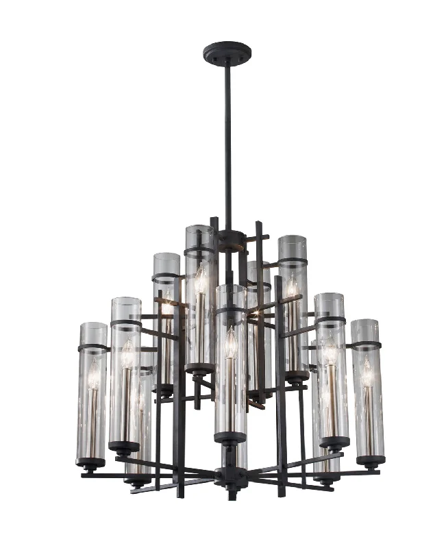 Track lighting with clear glass shadesEthan Multi Tier Chandelier