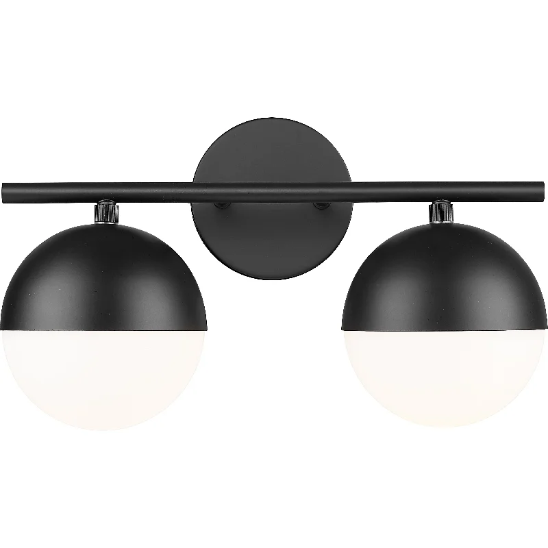Track lighting with frosted glass shadesRealm Sphere 2-Light Vanity