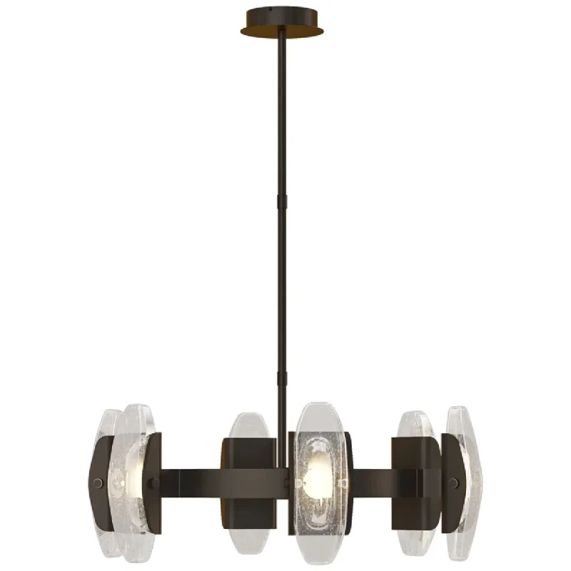 Industrial Ceiling - Mounted Lighting for Assembly PlantsWythe 30 in. 6 Lights LED Chandelier Dark Bronze finish