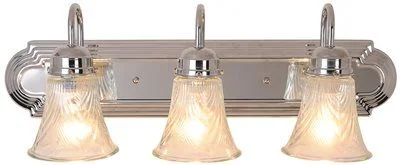 Track lighting with colored glass accentsMonument Decorative Vanity Fixture Polished Chrome 24 Inch Uses (3) 60-Watt Incandescent Medium Base Lamps Track lighting with colored glass accentsMonument Decorative Vanity Fixture Polished Chrome 24 Inch Uses (3) 60-Watt Incandescent Medium Base Lamps